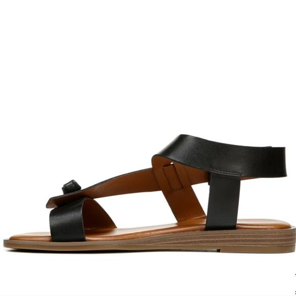 New Franco Sarto Sandals Glenni Strappy Flat Black Leather size 6 - Picture 8 of 10